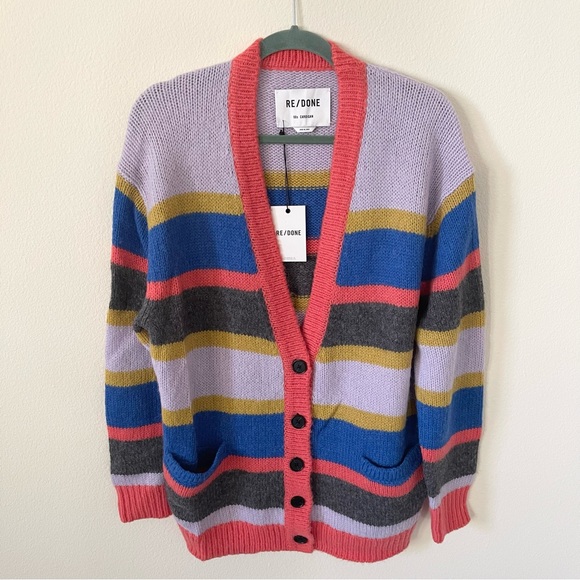 NWT Re/Done 90s Oversized Cardigan Sweater Size M - Picture 4 of 14